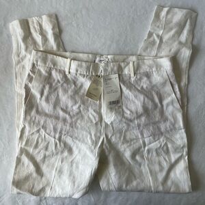 Mango white linen pants new